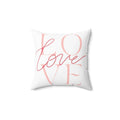 Love You Printed Spun Polyester Sqaure Pillow Case for Valentine