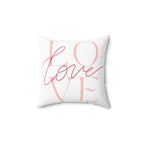 Love You Printed Spun Polyester Sqaure Pillow Case for Valentine