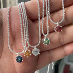 Crystal Zircon diamond Round Retro Simple Necklace