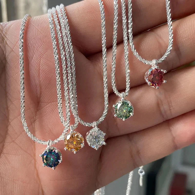 Crystal Zircon diamond Round Retro Simple Necklace Complete set