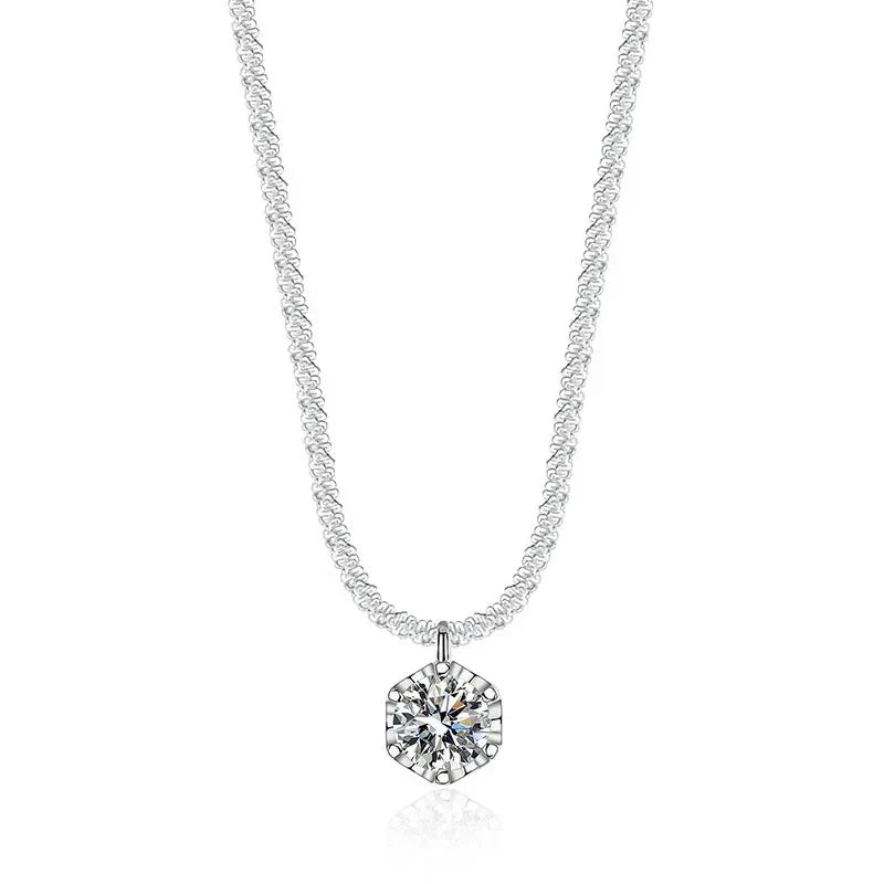 Crystal Zircon diamond Round Retro Simple Necklace Complete set
