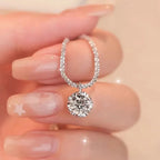 Crystal Zircon diamond Round Retro Simple Necklace Complete set