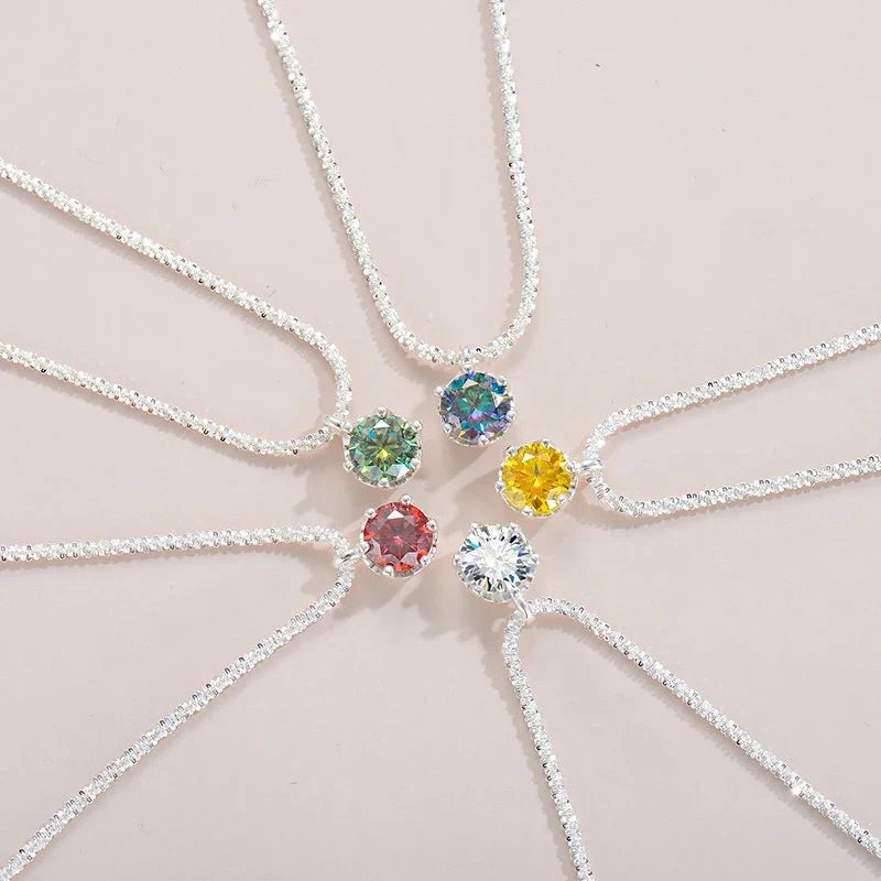 Crystal Zircon diamond Round Retro Simple Necklace Complete set