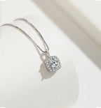 Shiny Diamond Exquisite Square Necklace