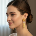 14 k rose earring
