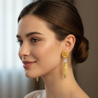 14 k rose earring