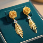 14 k rose earring