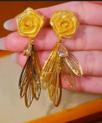 14 k rose earring