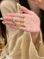 Butterfly Tassel Necklaces(18k Gold )